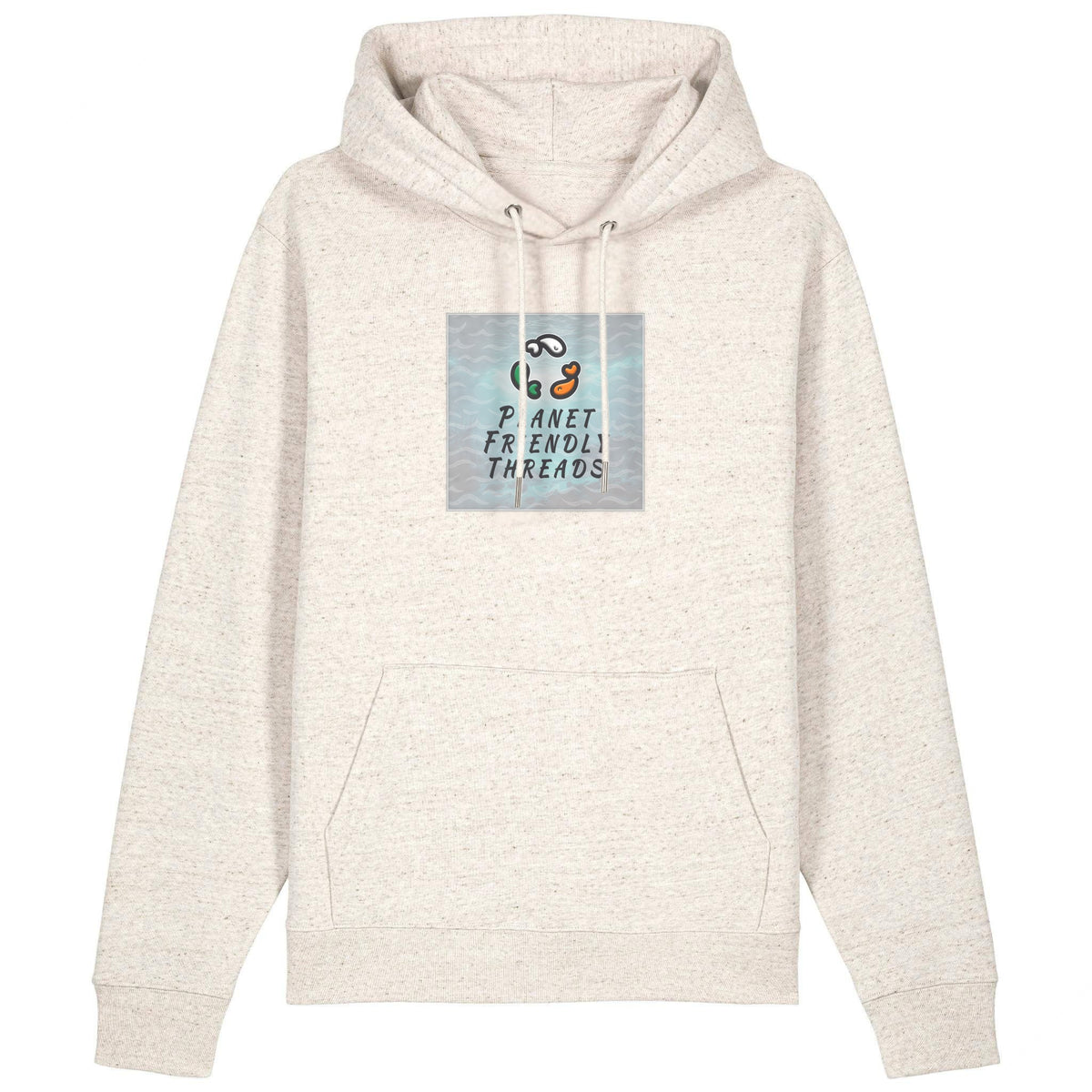 PFT Logo - SSSQUARE - Light Ocean | Hoodie | Adult | Cosy | 350gsm Medium Fit | Eco-Heather
