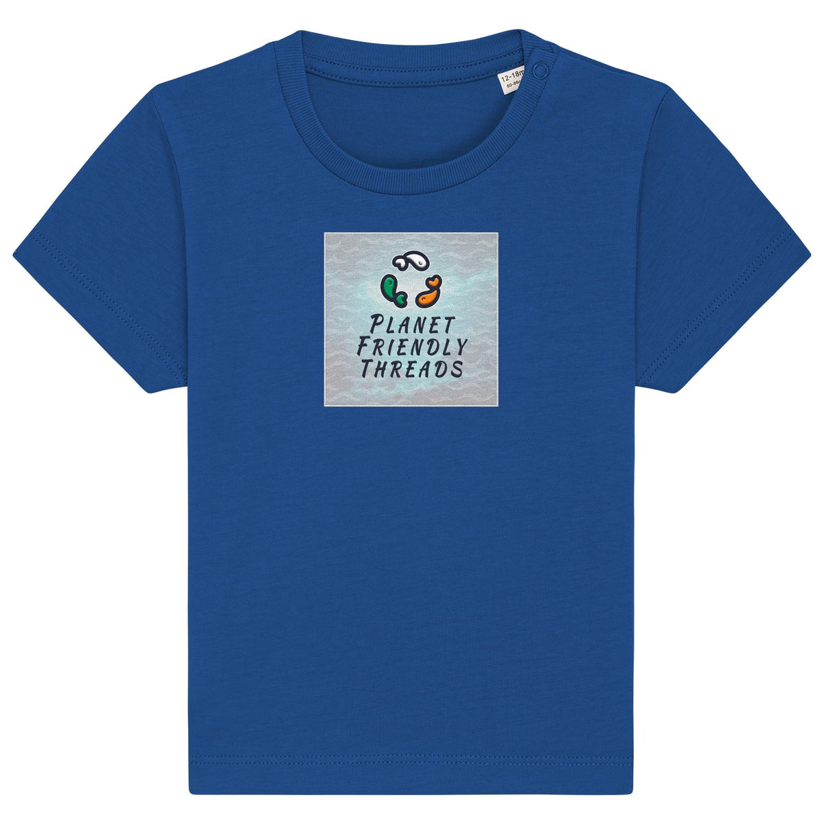 PFT Logo - SSSQUARE - Light Ocean | T-Shirt | Baby | Crewneck Short Sleeve | 155gsm Medium Fit | Majorelle Blue