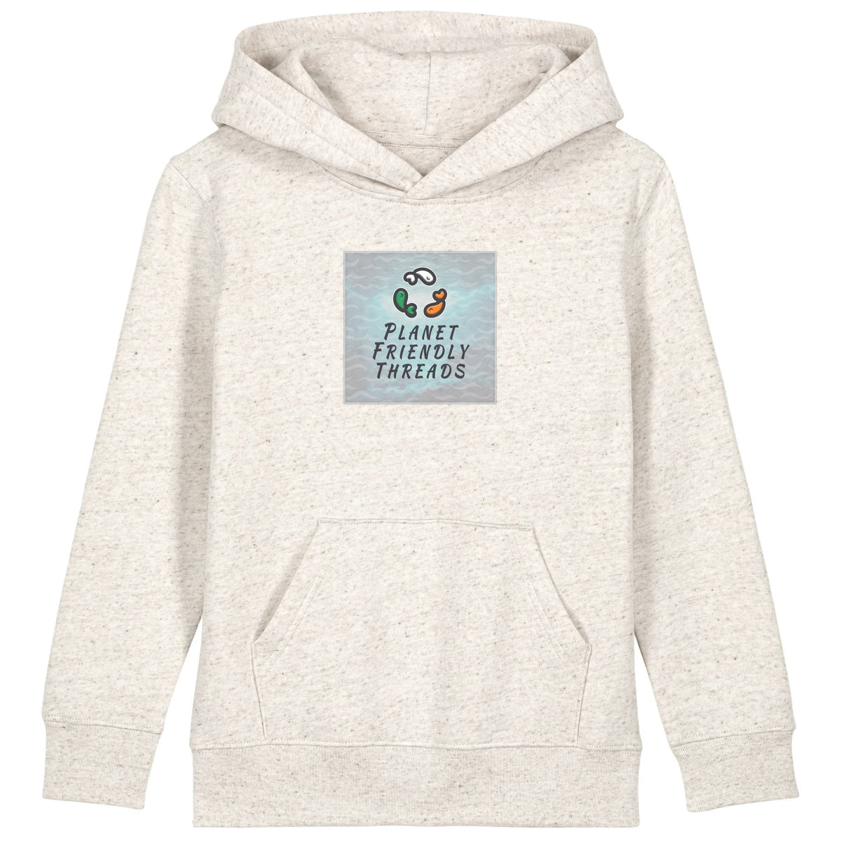 PFT Logo - SSSQUARE - Light Ocean | Hoodie | Kids | Cosy | 300gsm Medium Fit | Eco-Heather