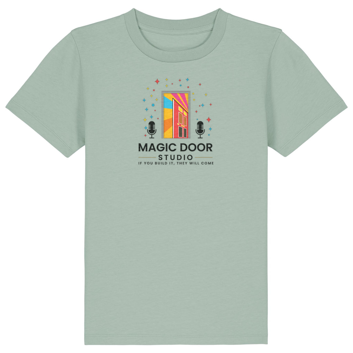 Magic Door Logo | T-Shirt | Kids | Crewneck Short Sleeve | 155gsm Medium Fit | Aloe