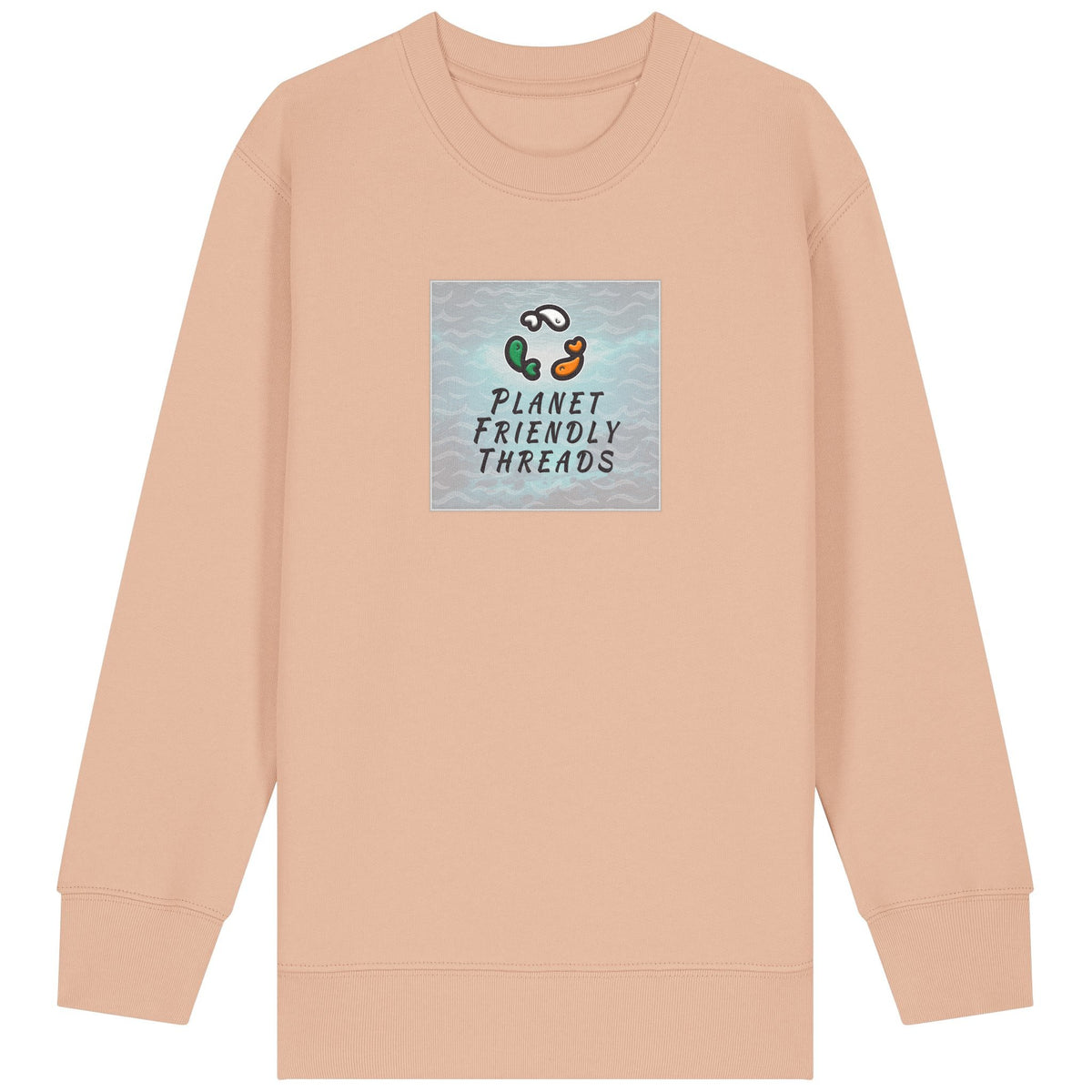 PFT Logo - SSSQUARE - Light Ocean | Jumper | Kids | Crewneck | 300gsm Medium Fit | Fraiche Peche