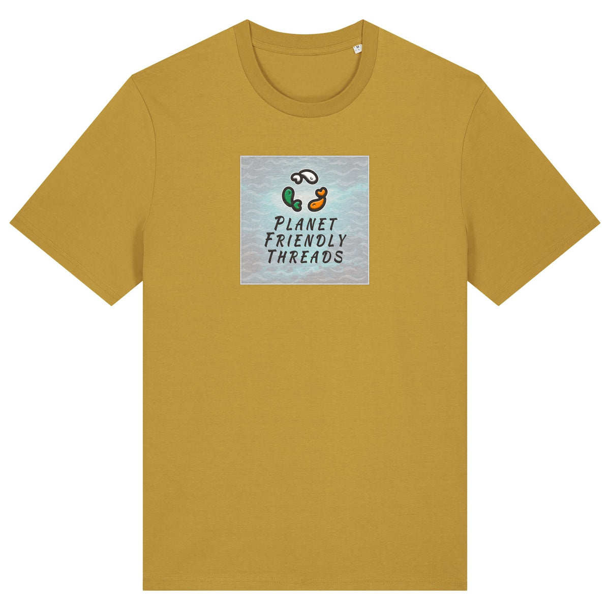 PFT Logo - SSSQUARE - Light Ocean | T-Shirt | Adult | Crewneck Short Sleeve | 180gsm Medium Fit | Ochre