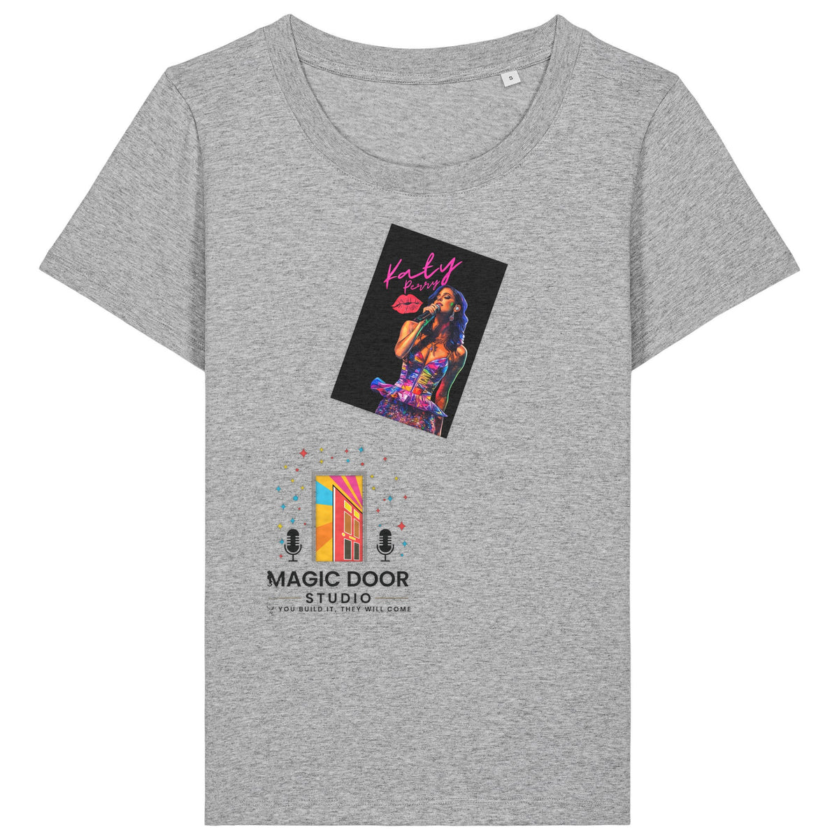 Katy Perry | T-Shirt | Adult | Ladies Short Sleeve | 155gsm Fitted | Heather Grey