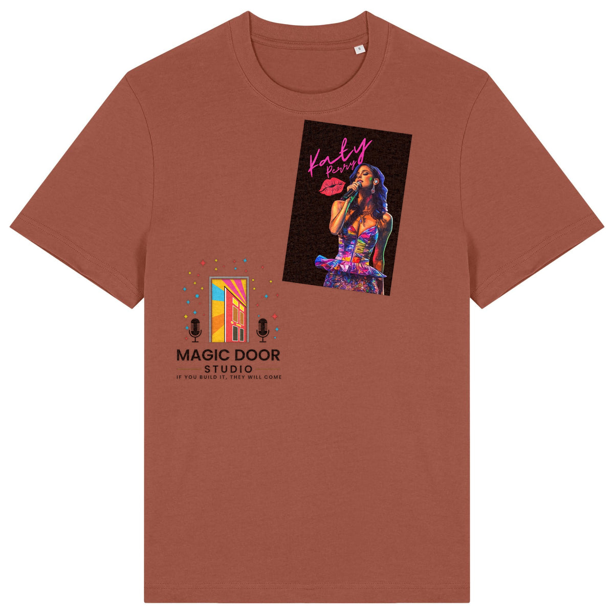 Katy Perry | T-Shirt | Adult | Crewneck Short Sleeve | 215gsm Relaxed Fit | Heritage Brown