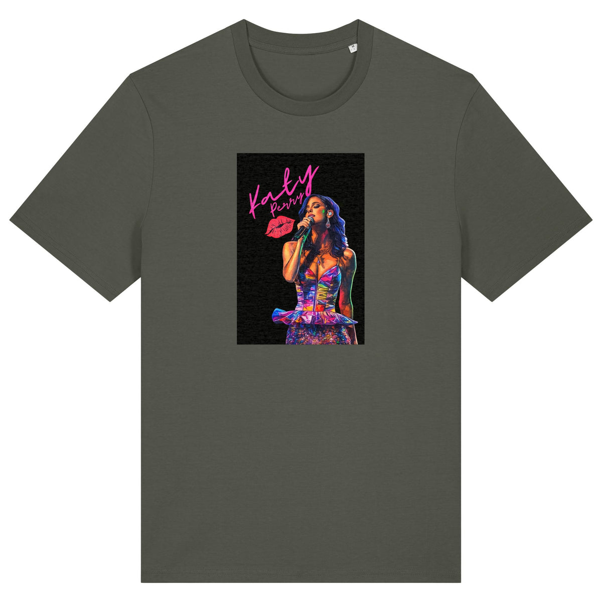 Katy Perry | T-Shirt | Adult | Crewneck Short Sleeve | 180gsm Medium Fit | Khaki