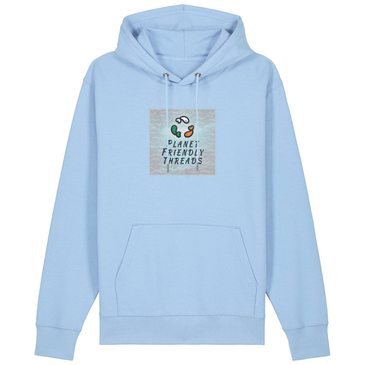 PFT Logo - SSSQUARE - Light Ocean | Hoodie | Adult | Cosy | 350gsm Medium Fit | Blue Soul
