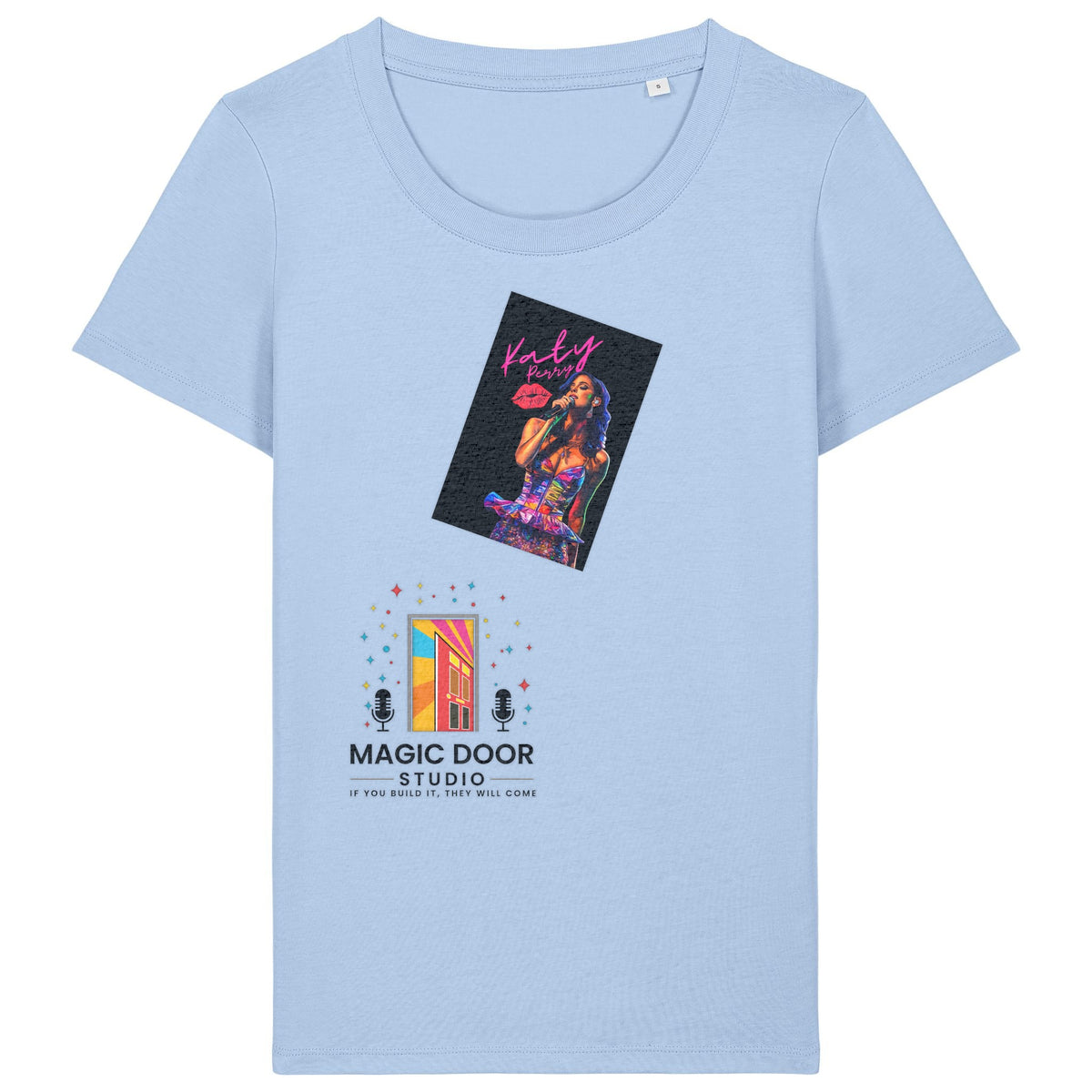 Katy Perry | T-Shirt | Adult | Ladies Short Sleeve | 155gsm Fitted | Blue soul