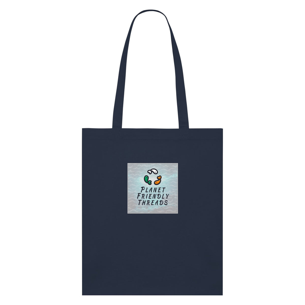 PFT Logo - SSSQUARE - Light Ocean | Other | Adult | Tote Bag | 160gsm | French Navy