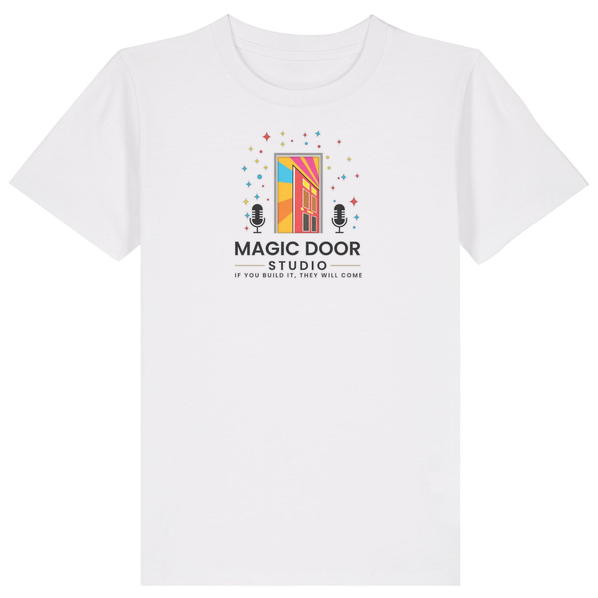 Magic Door Logo | T-Shirt | Kids | Crewneck Short Sleeve | 155gsm Medium Fit | White