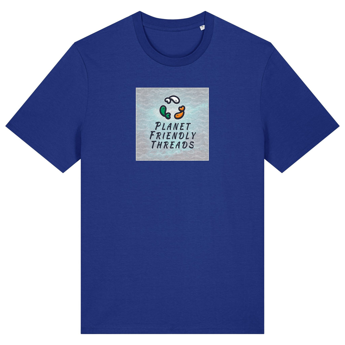 PFT Logo - SSSQUARE - Light Ocean | T-Shirt | Adult | Crewneck Short Sleeve | 180gsm Medium Fit | Worker Blue