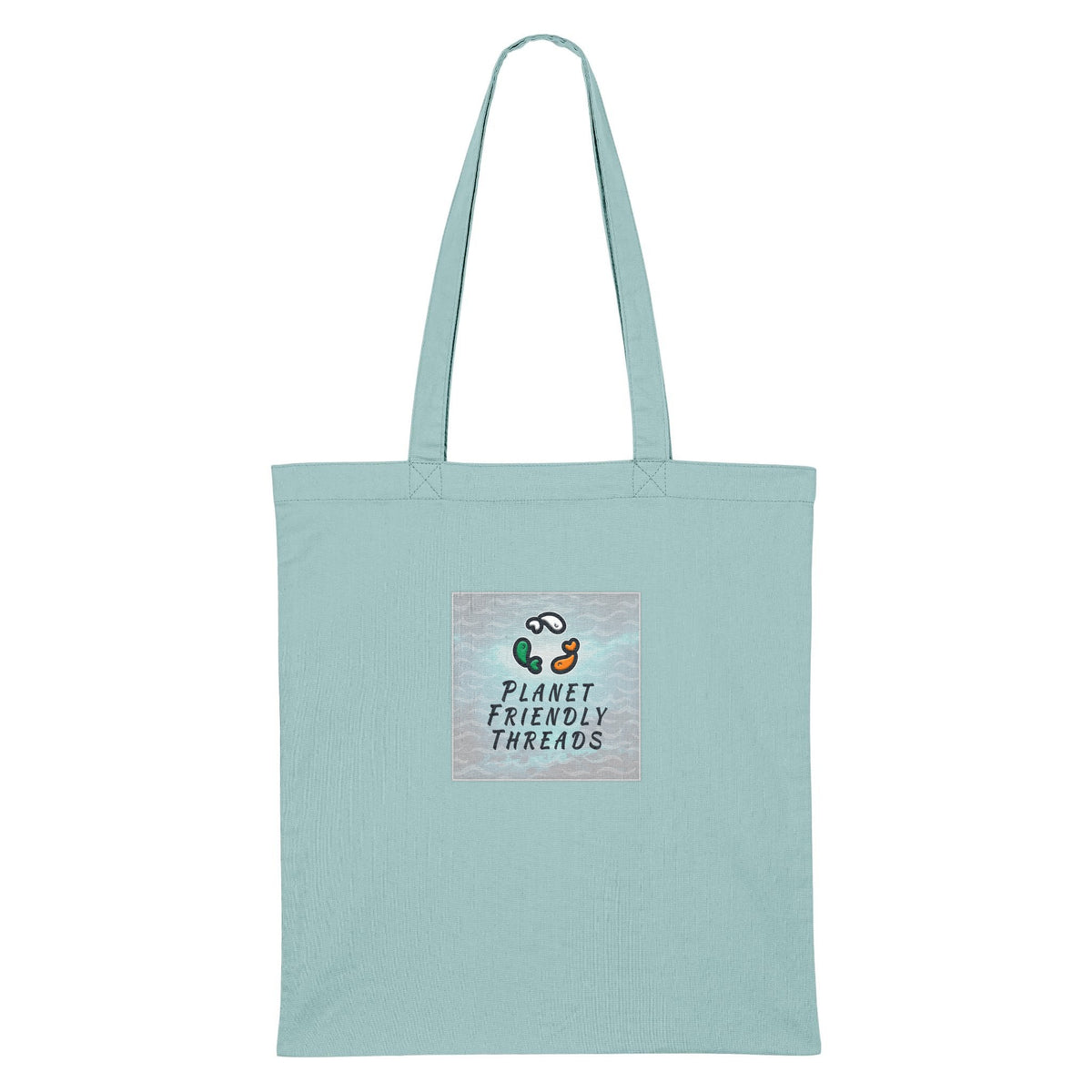 PFT Logo - SSSQUARE - Light Ocean | Other | Adult | Tote Bag | 160gsm | Teal Monstera