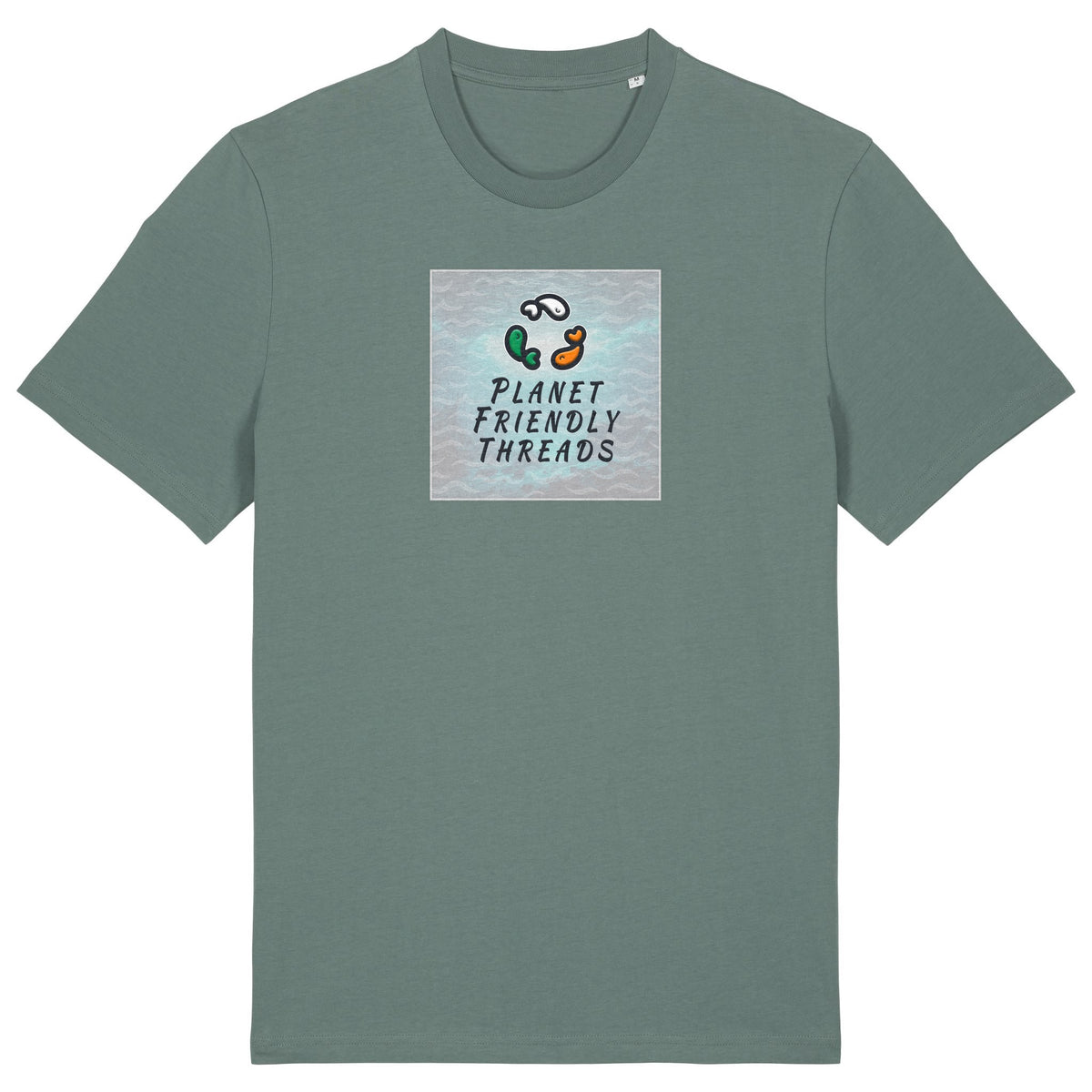 PFT Logo - SSSQUARE - Light Ocean | T-Shirt | Adult | Crewneck Short Sleeve | 180gsm Medium Fit | Green Bay