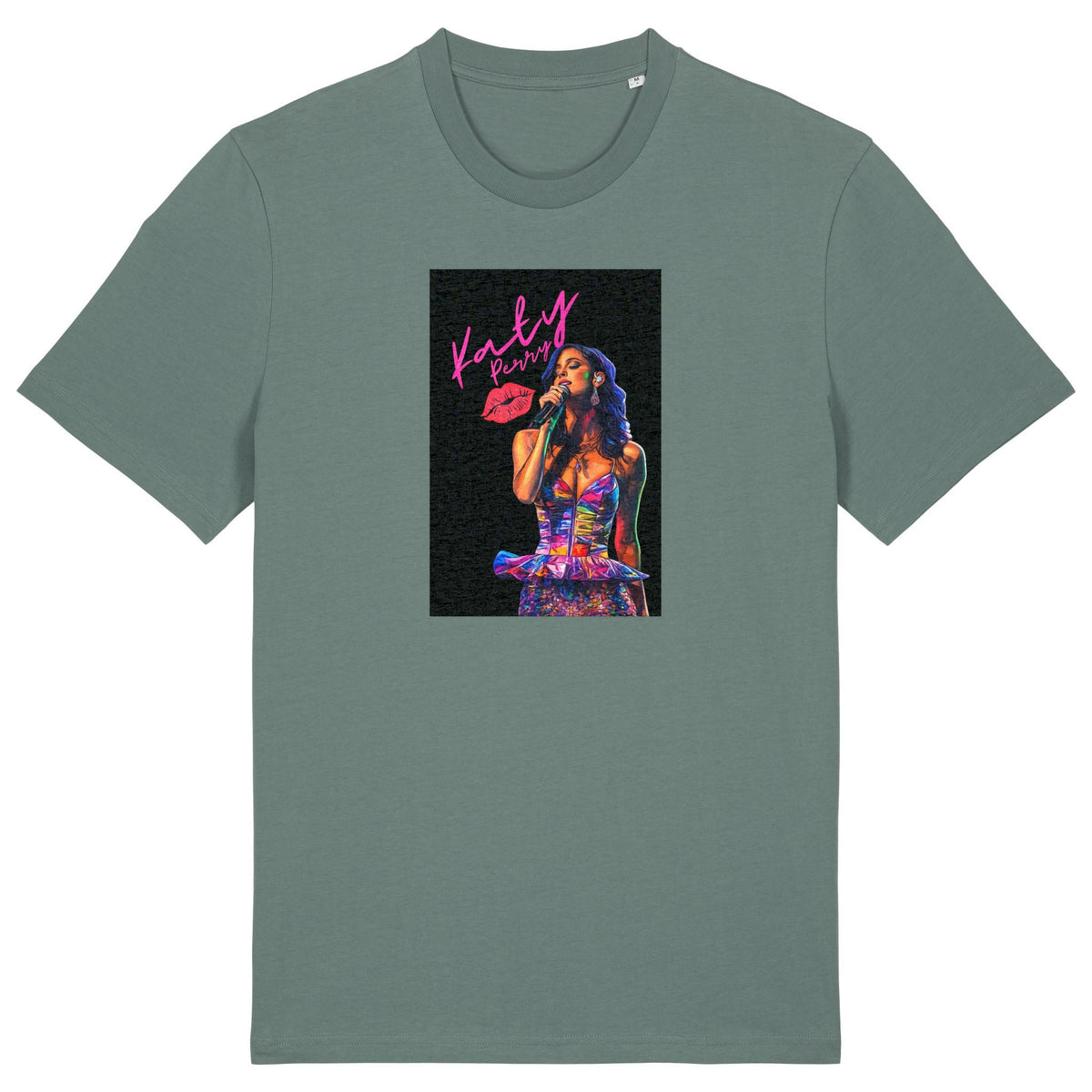 Katy Perry | T-Shirt | Adult | Crewneck Short Sleeve | 180gsm Medium Fit | Green Bay