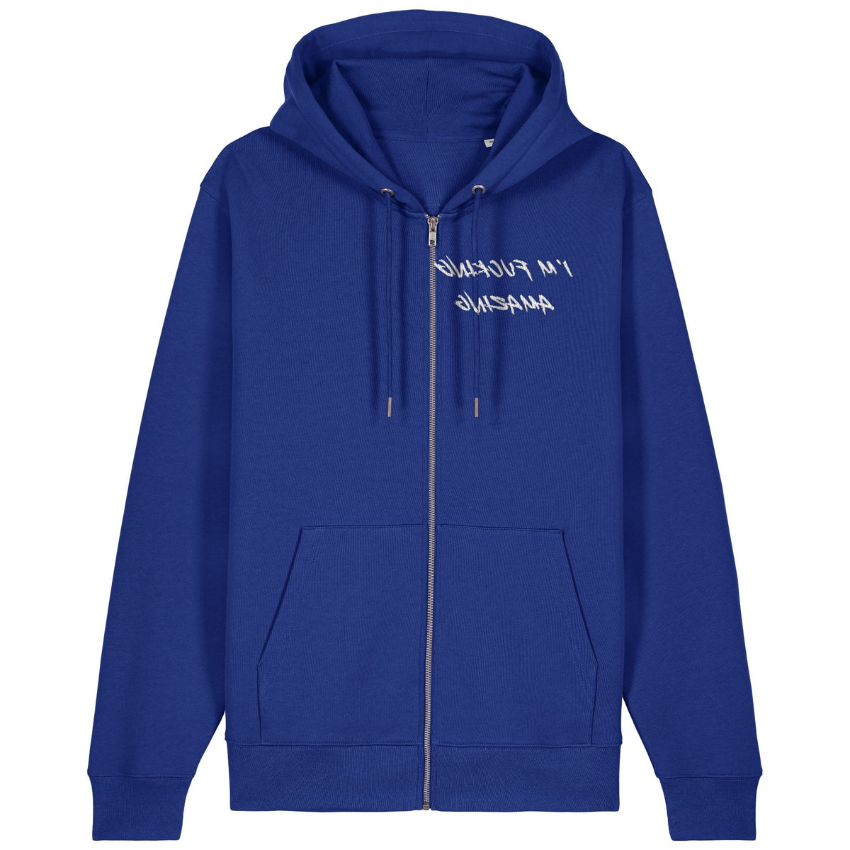 I'M FUCKING AMAZING | Hoodie | Adult | Zip | 350gsm Medium Fit | Worker Blue