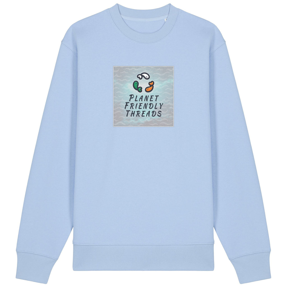 PFT Logo - SSSQUARE - Light Ocean | Jumper | Adult | Crewneck | 350gsm Medium Fit | Blue Soul