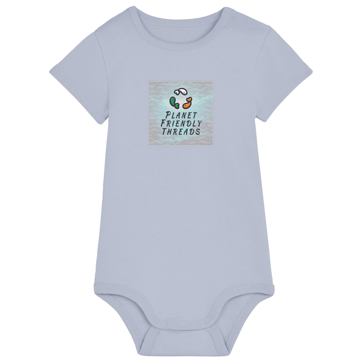 PFT Logo - SSSQUARE - Light Ocean | Other | Baby | Onesie | 210gsm Fitted | Serene Blue