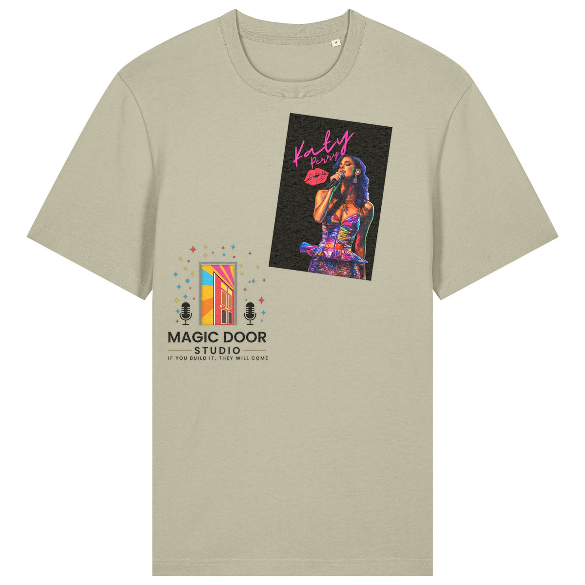 Katy Perry | T-Shirt | Adult | Crewneck Short Sleeve | 215gsm Relaxed Fit | Stone