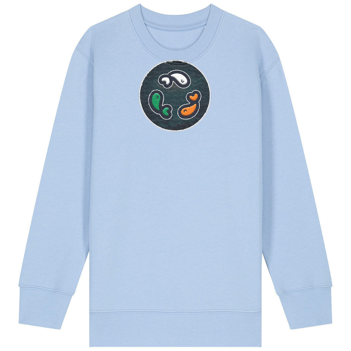 PFT Fish - Circle - Dark | Jumper | Kids | Crewneck | 300gsm Medium Fit | Blue Soul