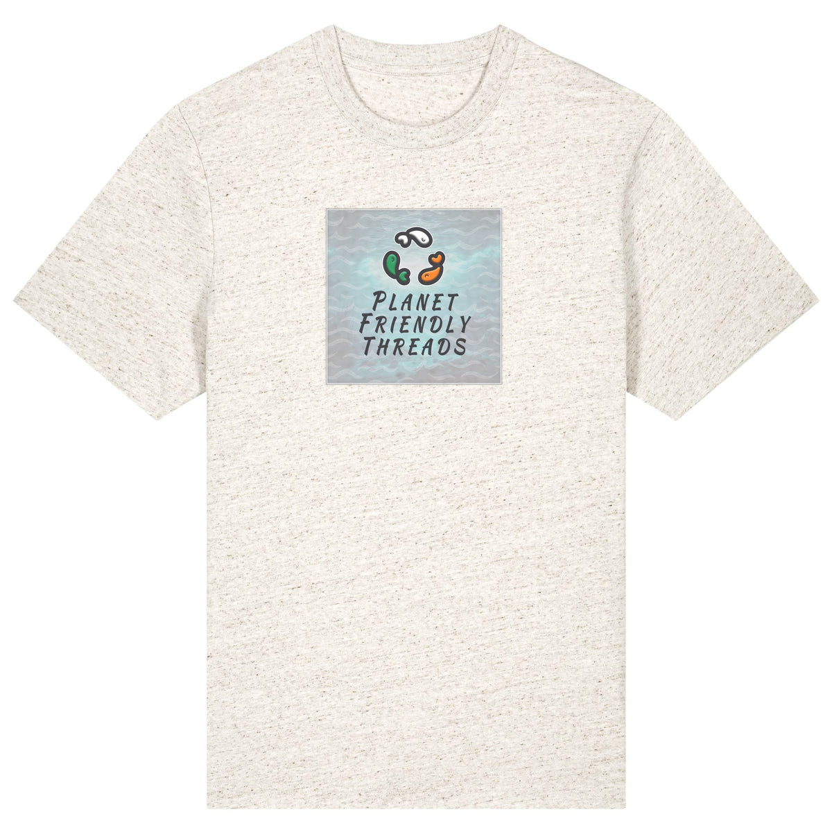 PFT Logo - SSSQUARE - Light Ocean | T-Shirt | Adult | Crewneck Short Sleeve | 215gsm Relaxed Fit | Eco-Heather