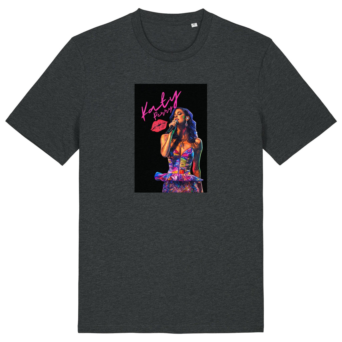 Katy Perry | T-Shirt | Adult | Crewneck Short Sleeve | 180gsm Medium Fit | Dark Heather Grey