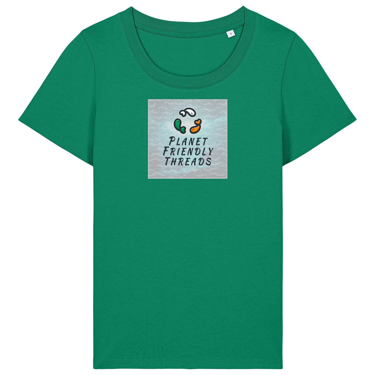 PFT Logo - SSSQUARE - Light Ocean | T-Shirt | Adult | Ladies Short Sleeve | 155gsm Fitted | Verdant Green