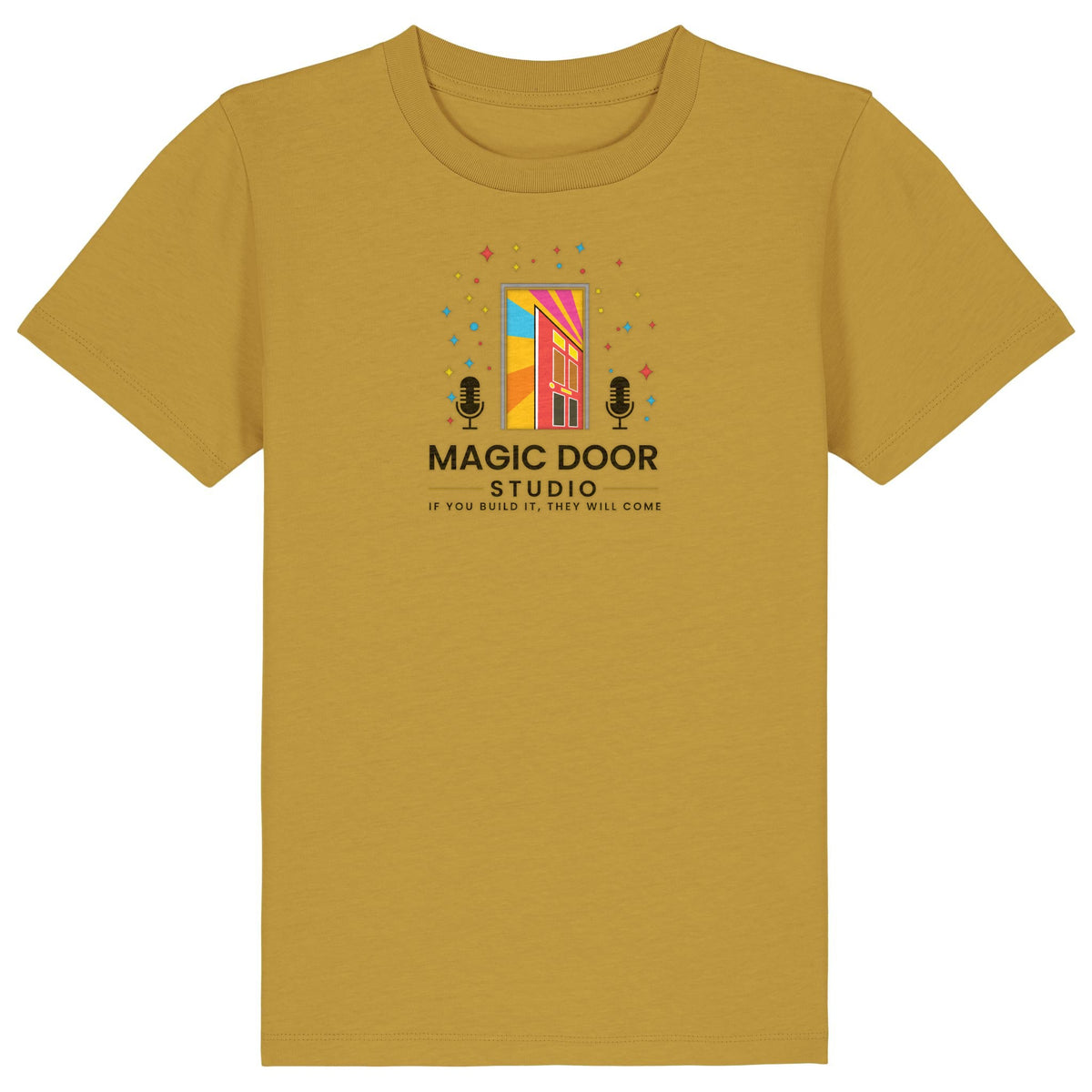 Magic Door Logo | T-Shirt | Kids | Crewneck Short Sleeve | 155gsm Medium Fit | Ochre