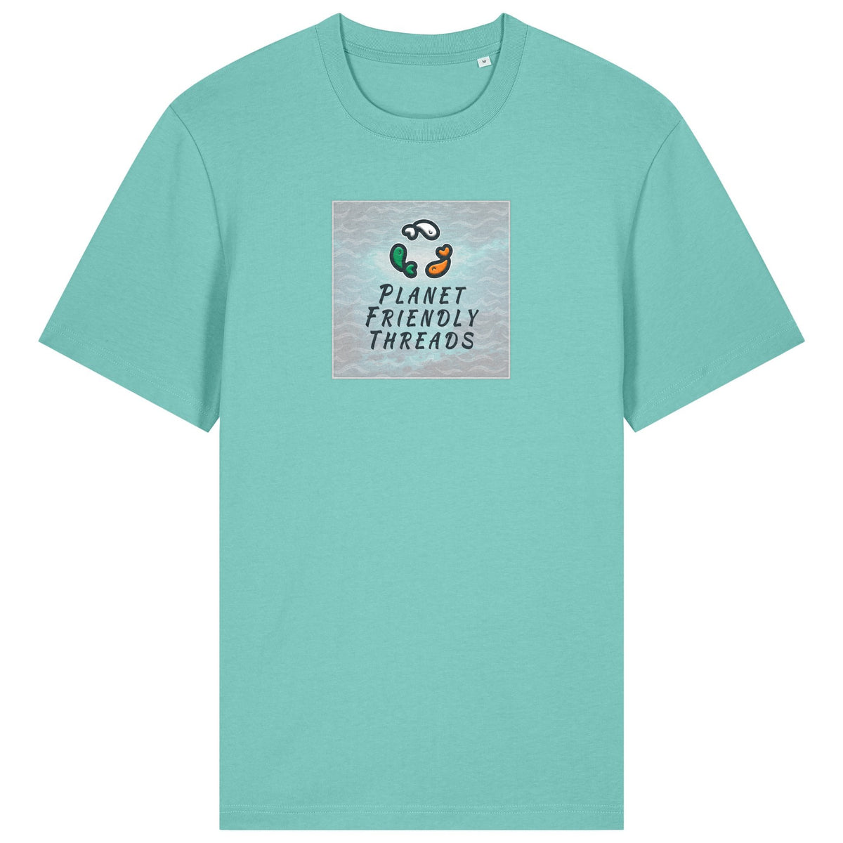 PFT Logo - SSSQUARE - Light Ocean | T-Shirt | Adult | Crewneck Short Sleeve | 215gsm Relaxed Fit | Pool Blue