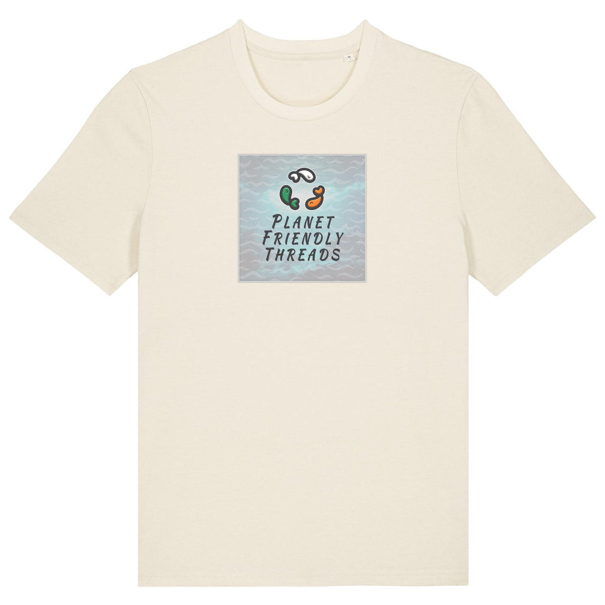 PFT Logo - SSSQUARE - Light Ocean | T-Shirt | Adult | Crewneck Short Sleeve | 180gsm Medium Fit | Natural Raw