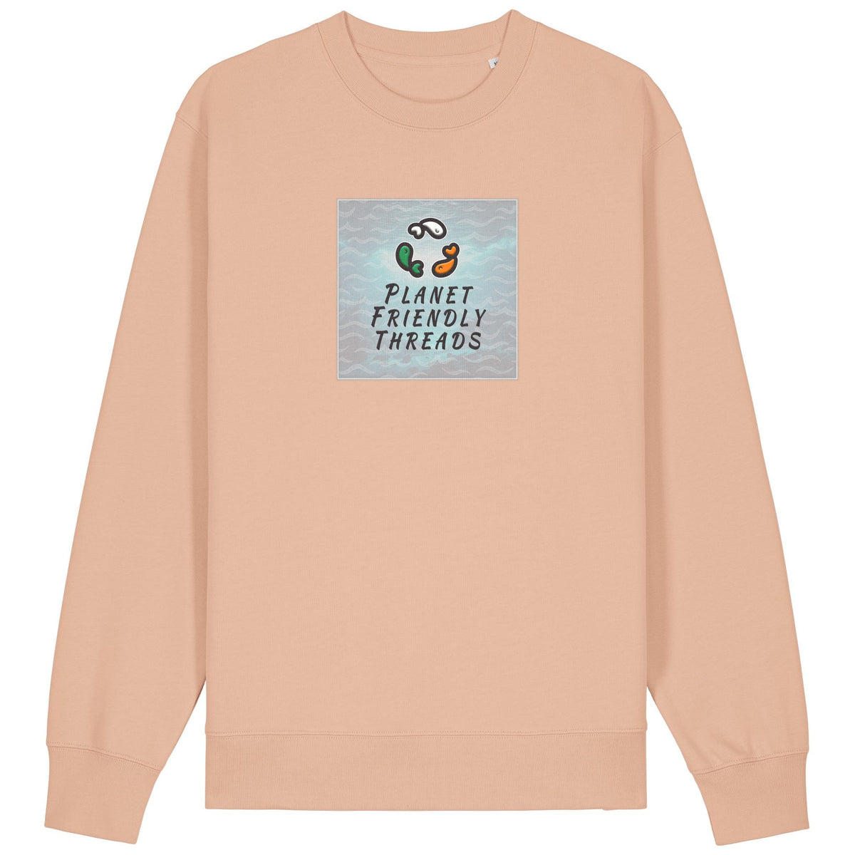 PFT Logo - SSSQUARE - Light Ocean | Jumper | Adult | Crewneck | 350gsm Medium Fit | Fraiche Peche