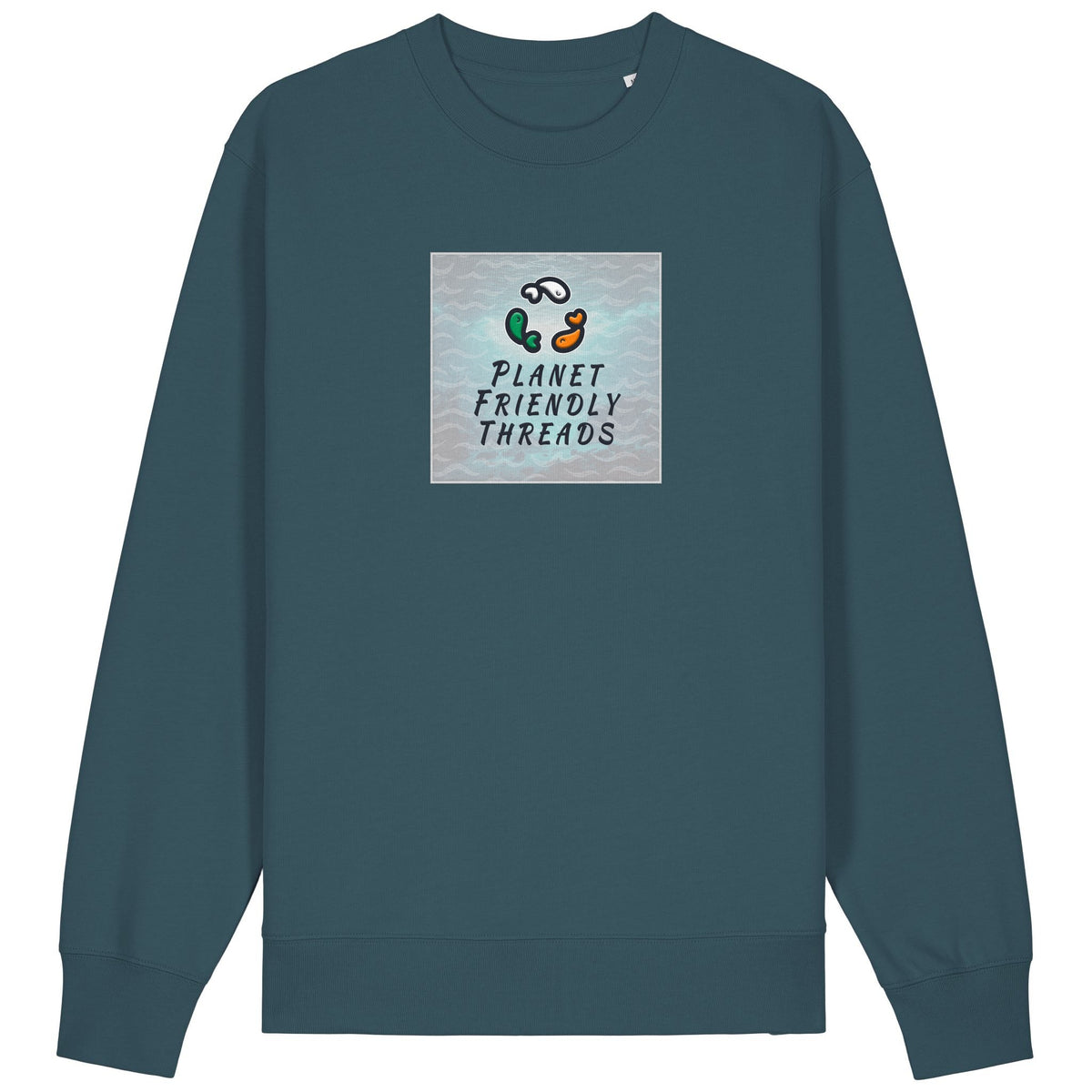 PFT Logo - SSSQUARE - Light Ocean | Jumper | Adult | Crewneck | 350gsm Medium Fit | Stargazer