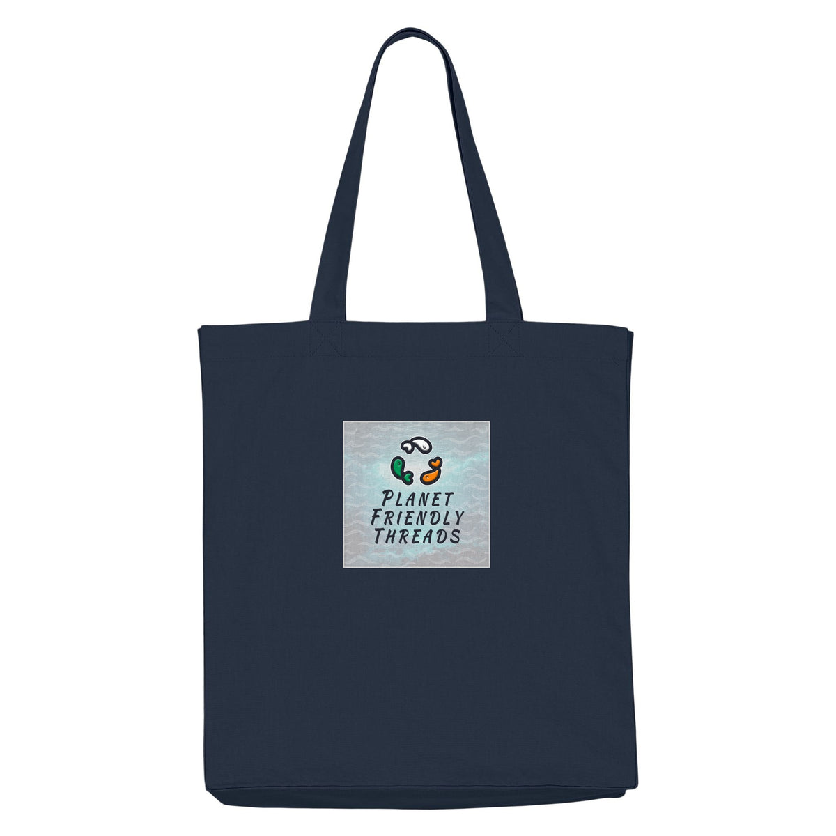 PFT Logo - SSSQUARE - Light Ocean | Other | Adult | Tote Bag | 220gsm | French Navy