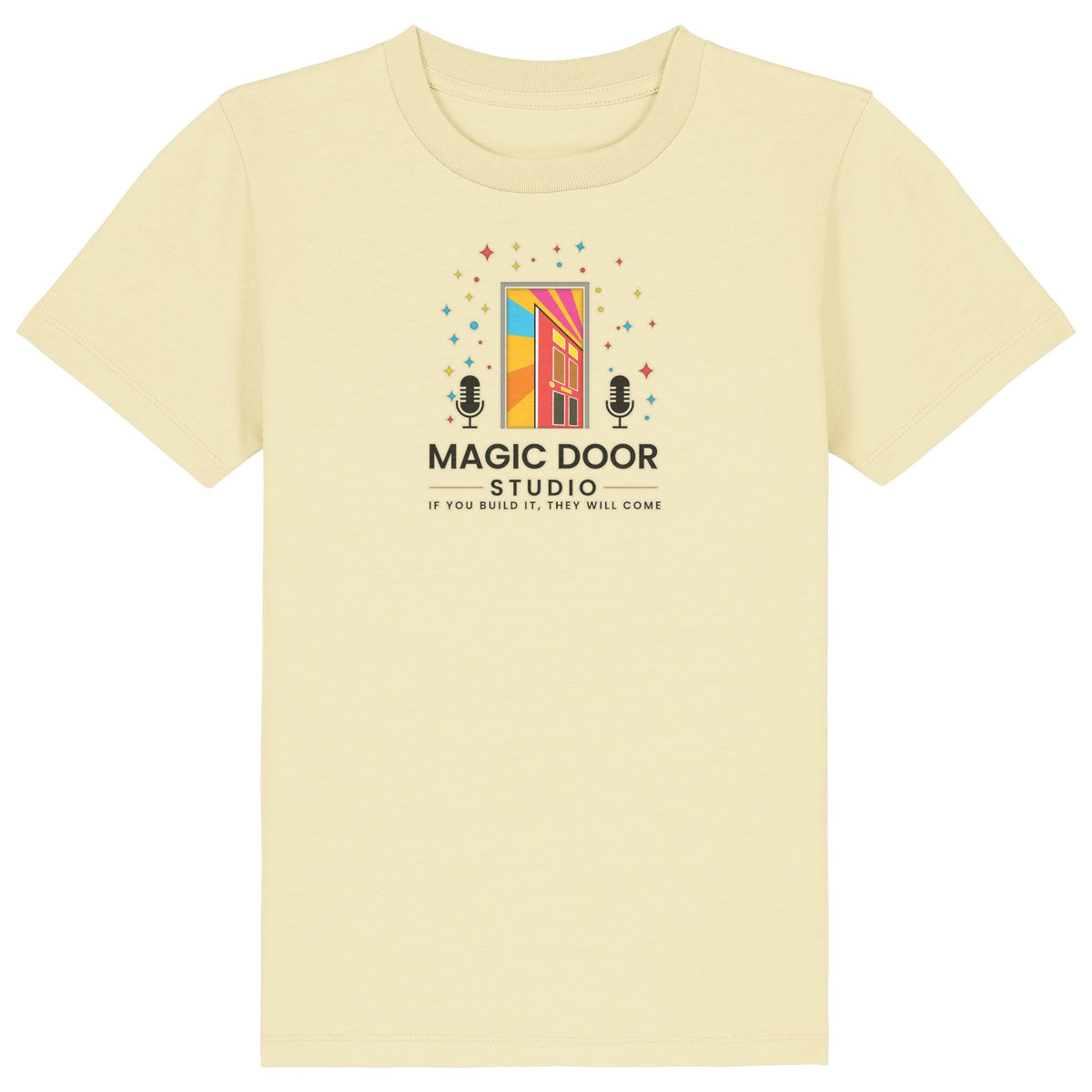 Magic Door Logo | T-Shirt | Kids | Crewneck Short Sleeve | 155gsm Medium Fit | Butter