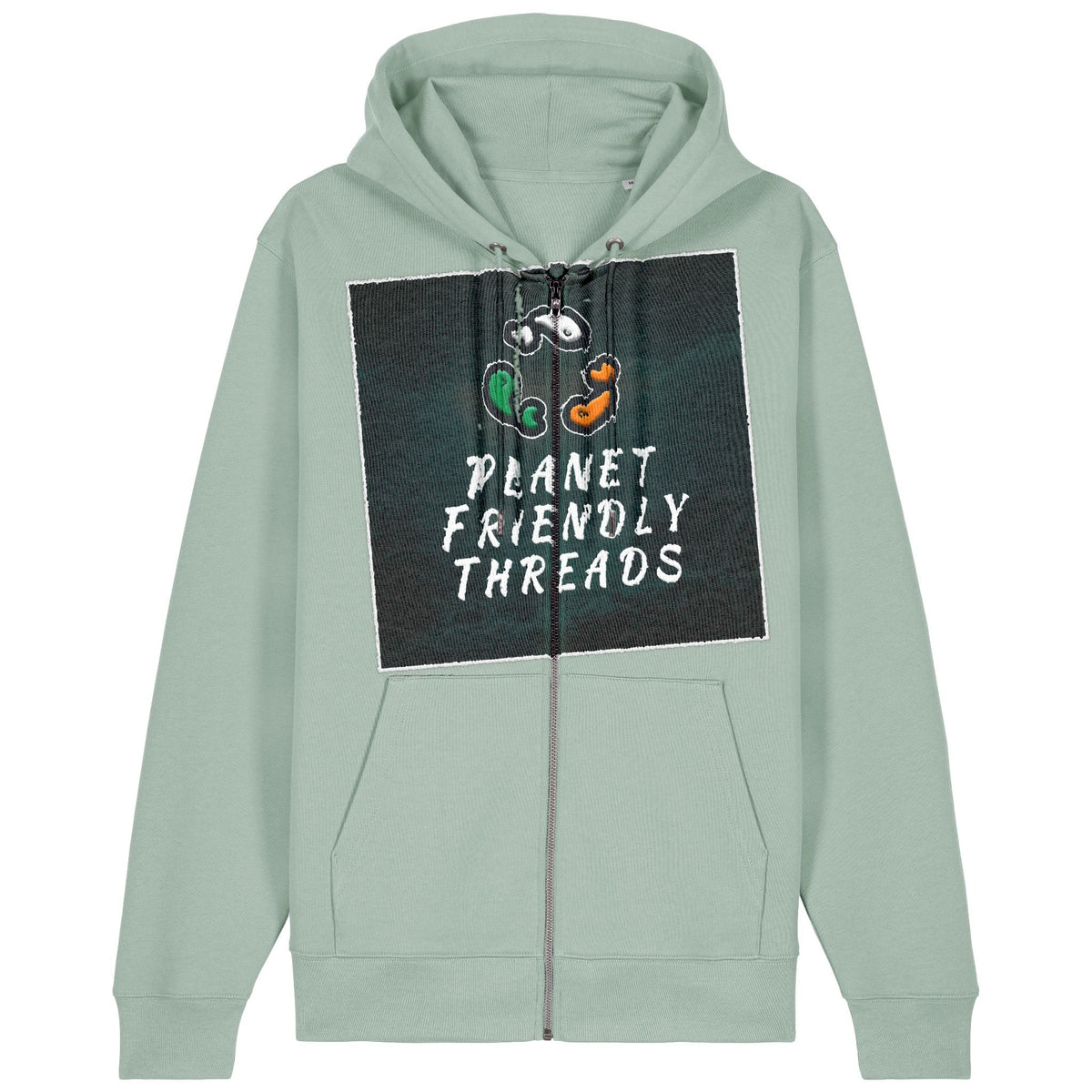 PFT Logo - dark | Hoodie | Adult | Zip | 350gsm Medium Fit | Aloe