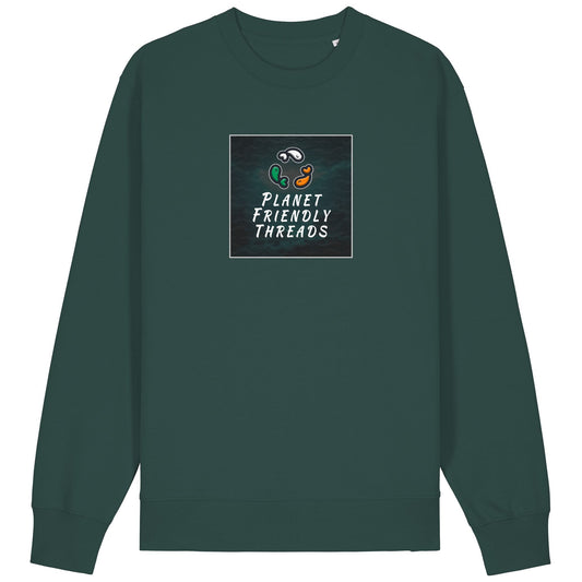 PFT Logo - dark | Jumper | Adult | Crewneck | 350gsm Medium Fit | Glazed Green