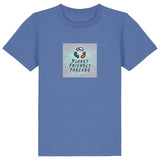 PFT Logo - SSSQUARE - Light Ocean | T-Shirt | Kids | Crewneck Short Sleeve | 155gsm Medium Fit | Bright Blue
