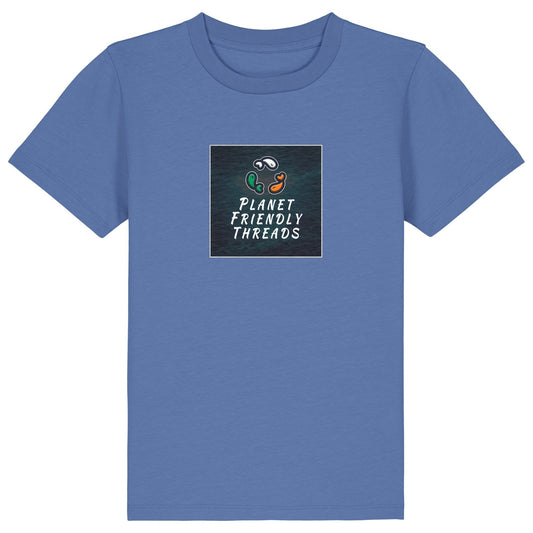 PFT Logo - dark | T-Shirt | Kids | Crewneck Short Sleeve | 155gsm Medium Fit | Bright Blue