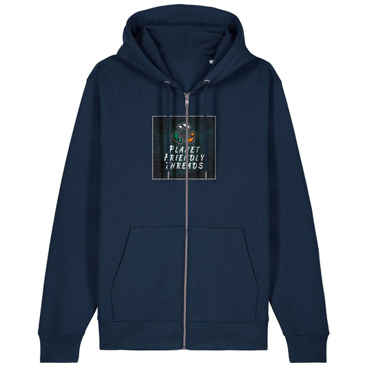 PFT Logo - dark | Hoodie | Adult | Zip | 350gsm Medium Fit | French Navy