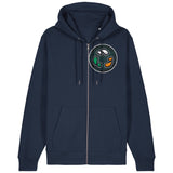 PFT Fish - Circle - Dark | Hoodie | Adult | Zip | 350gsm Medium Fit | French Navy