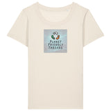 PFT Logo - SSSQUARE - Light Ocean | T-Shirt | Adult | Ladies Short Sleeve | 155gsm Fitted | Natural Raw