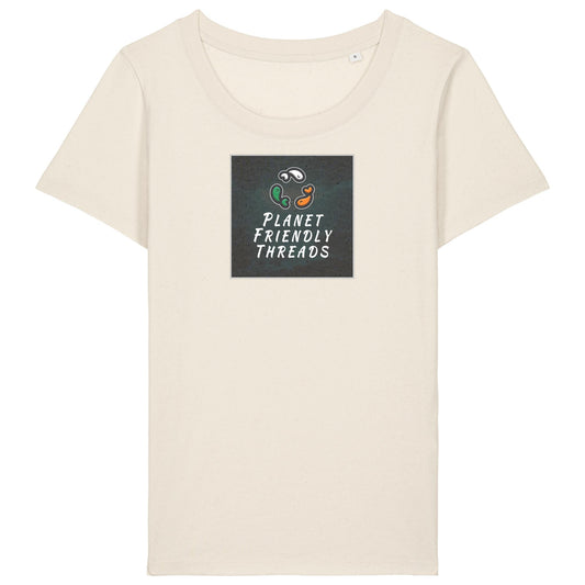 PFT Logo - dark | T-Shirt | Adult | Ladies Short Sleeve | 155gsm Fitted | Natural Raw