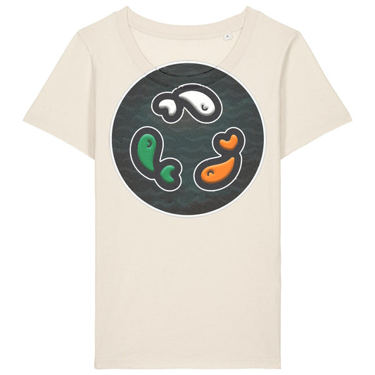 PFT Fish - Circle - Dark | T-Shirt | Adult | Ladies Short Sleeve | 155gsm Fitted | Natural Raw