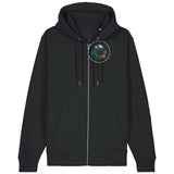 PFT Fish - Circle - Dark | Hoodie | Adult | Zip | 350gsm Medium Fit | Black