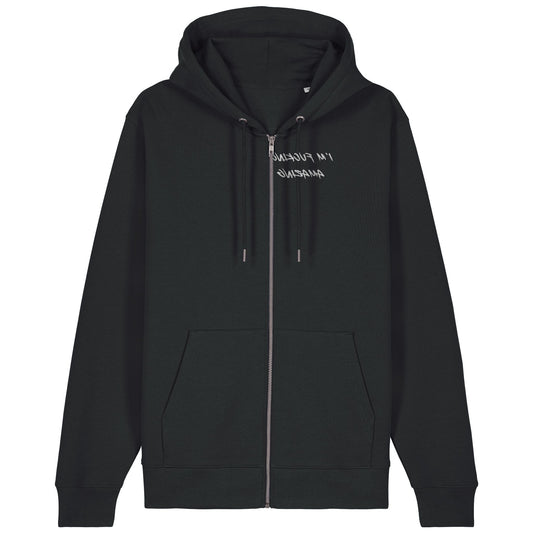 I'M FUCKING AMAZING | Hoodie | Adult | Zip | 350gsm Medium Fit | Black