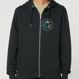 PFT Fish - Circle - Dark | Hoodie | Adult | Zip | 350gsm Medium Fit | Black