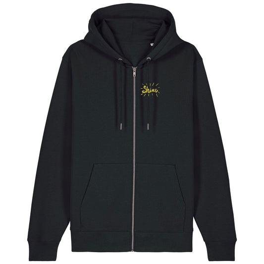Shine | Hoodie | Adult | Zip | 350gsm Medium Fit | Black