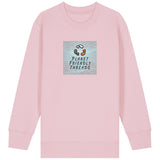 PFT Logo - SSSQUARE - Light Ocean | Jumper | Kids | Crewneck | 300gsm Medium Fit | Cotton Pink