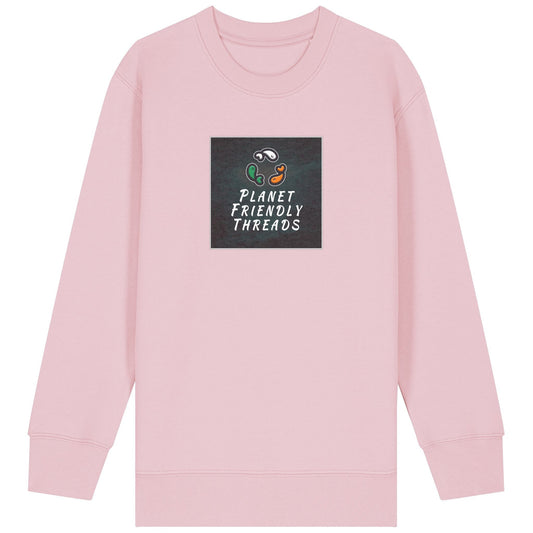 PFT Logo - dark | Jumper | Kids | Crewneck | 300gsm Medium Fit | Cotton Pink