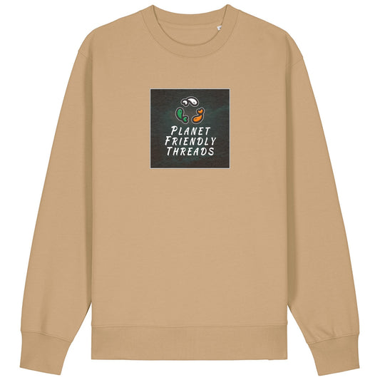 PFT Logo - dark | Jumper | Adult | Crewneck | 350gsm Medium Fit | Latte