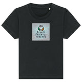PFT Logo - SSSQUARE - Light Ocean | T-Shirt | Baby | Crewneck Short Sleeve | 155gsm Medium Fit | Black