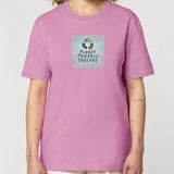 PFT Logo - SSSQUARE - Light Ocean | T-Shirt | Adult | Crewneck Short Sleeve | 180gsm Medium Fit | Bubble Pink